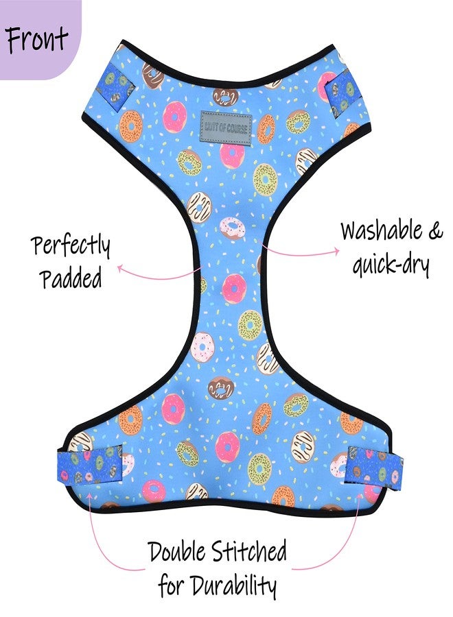 Mutt of Course سرج للكلاب من ماركة Mutt of Course Raining Donut (مقاس XL)، أزرق - Image 3